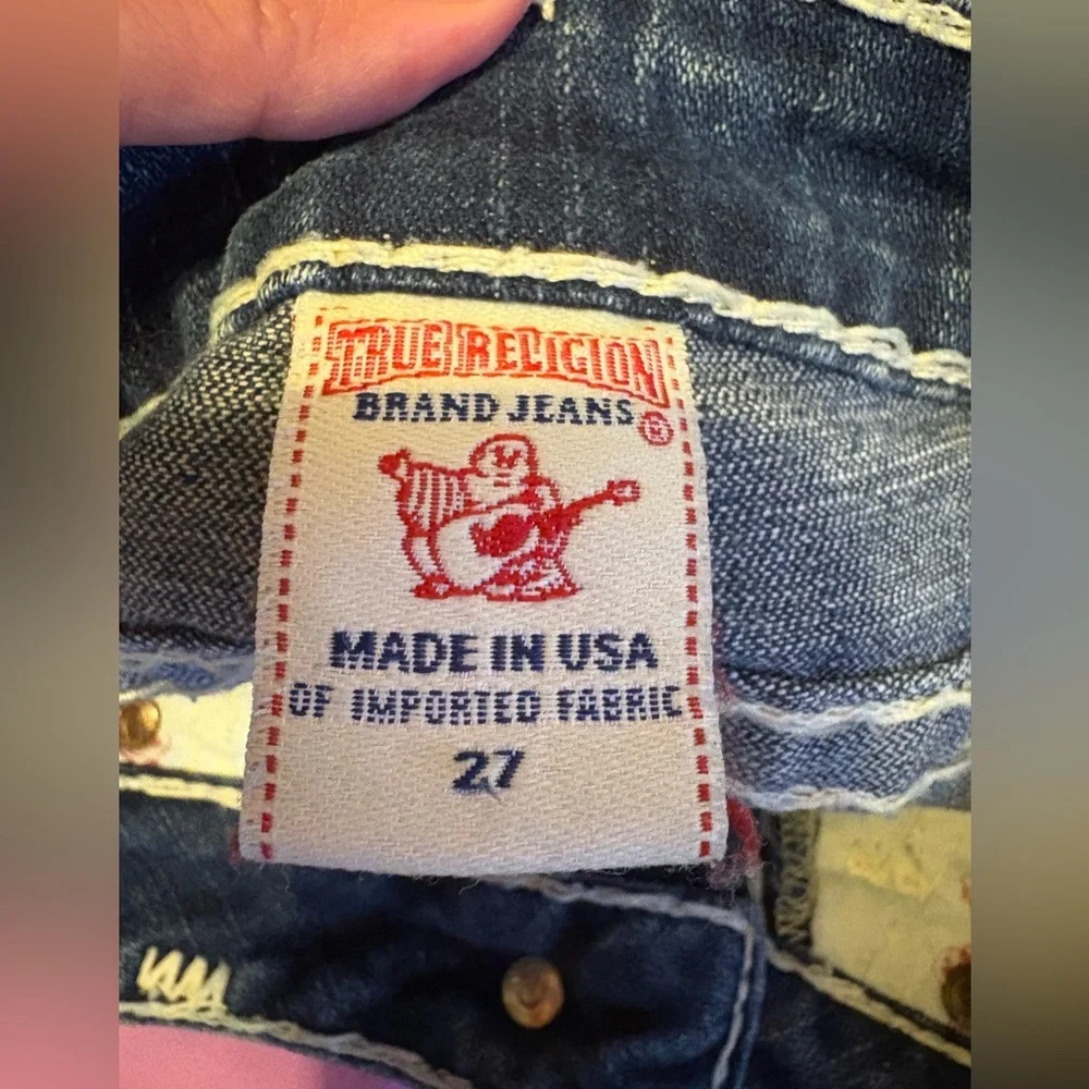 True Religion Blue Denim with White Stitching - Picture 6 of 6